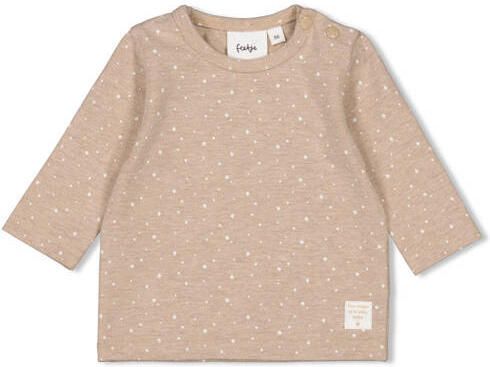 Feetje longsleeve taupe Bruin Katoen Ronde hals All over print