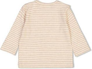 Feetje longsleeve taupe rib gebreid Bruin Katoen Ronde hals