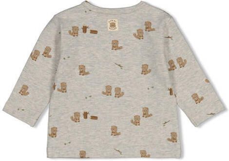 Feetje longsleeve Tiny Timber Tales grijs melange Jongens Stretchkatoen Ronde hals - Foto 2