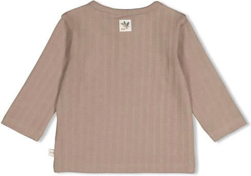 Feetje longsleeve Wiggle and Waddle grijs Jongens Stretchkatoen Henleykraag