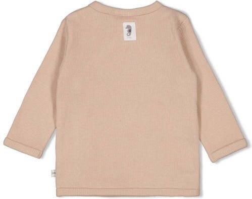 Feetje overslag longsleeve Sea Sweeties zand Beige Katoen Overslagkraag