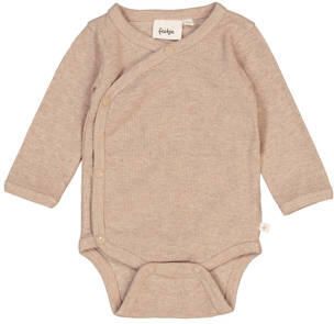 Feetje overslagromper The Magic is in You taupe melange Bruin Katoen Ronde hals