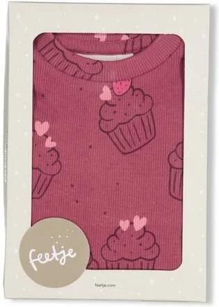 Feetje pyjama met hartjes paars roze Meisjes Katoen Ronde hals All over print - Foto 3