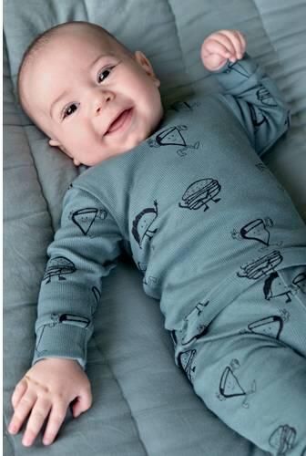 Feetje pyjama met print petrol Blauw Jongens Katoen Ronde hals All over print - Foto 3