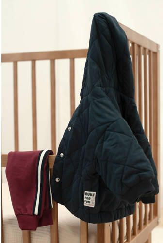 Feetje quilted winterjas Built for Fun marineblauw Jongens Polyester-katoen Capuchon - Foto 2