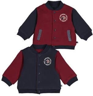 Feetje reversible bomberjack Built for Fun bordeaux marineblauw Jas Rood Jongens Stretchkatoen Ronde hals