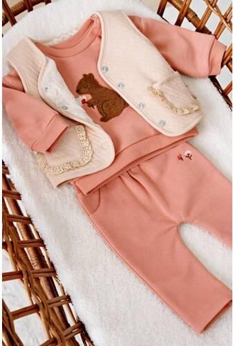 Feetje reversible gilet Forest Garden beige Meisjes Katoen Ronde hals - Foto 2