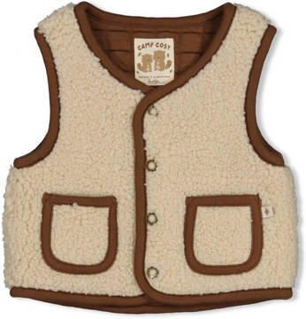 Feetje reversible gilet Tiny Timber Tales beige bruin Jongens Teddy Ronde hals - Foto 2