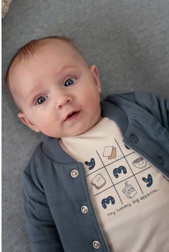 Feetje reversible jas Breakfast Buddy blauw Jongens Katoen-polyester Ronde hals - Foto 2