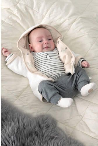 Feetje reversible teddy winterjas Penguin Cuddles offwhite zand Ecru - Foto 2