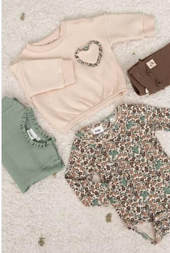 Feetje romper Lucky Bloombird beige groen bruin Meisjes Stretchkatoen Ronde hals - Foto 2
