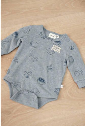 Feetje romper met print blauw Jongens Stretchkatoen Ronde hals All over print - Foto 2