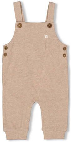 Feetje slim tuinbroek taupe Bruin Katoen Vierkante hals