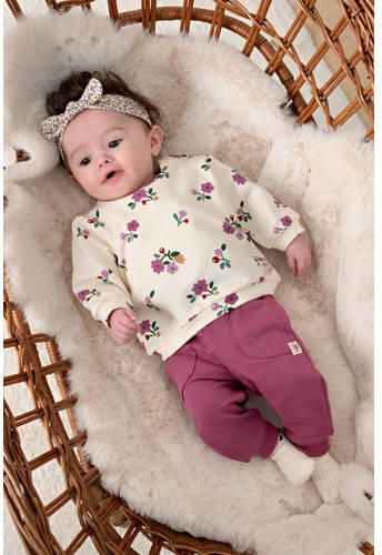 Feetje sweater Afternoon Tea ecru roze Meisjes Stretchkatoen Ronde hals - Foto 2