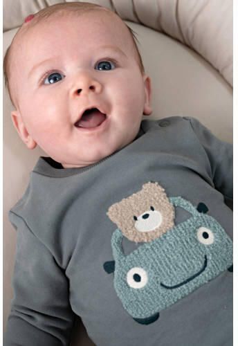 Feetje sweater Beep groen mintgroen taupe Jongens Stretchkatoen Ronde hals - Foto 2