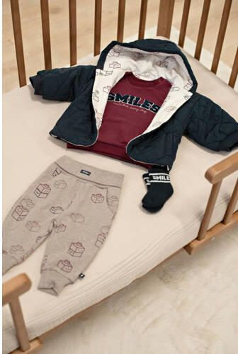 Feetje sweater Built for Fun met tekst bordeaux Rood Tekst - Foto 3