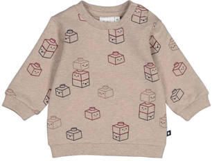 Feetje sweater Built for Fun taupe Bruin All over print