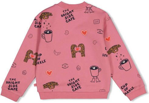 Feetje sweater City Chic roze Meisjes Stretchkatoen Ronde hals All over print - Foto 3