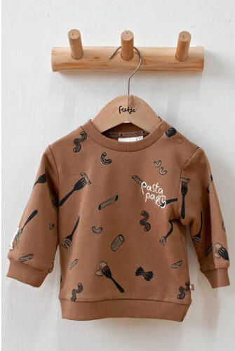 Feetje sweater met print camel Bruin Jongens Stretchkatoen Ronde hals - Foto 2
