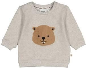 Feetje sweater met print grijs Jongens Stretchkatoen Ronde hals Printopdruk