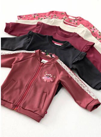 Feetje sweater Moon Flower donkerblauw roze Printopdruk - Foto 3