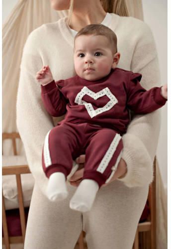 Feetje sweater My Little Love bordeaux wit Rood Printopdruk - Foto 3