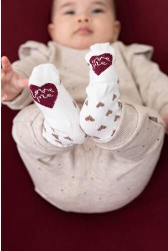 Feetje sweater My Little Love met hartjes taupe Bruin Hartjes - Foto 3