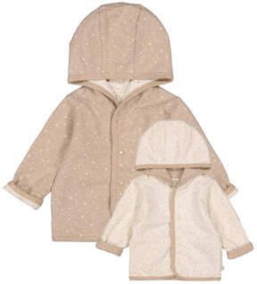 Feetje sweatvest taupe Bruin Katoen Capuchon Stip