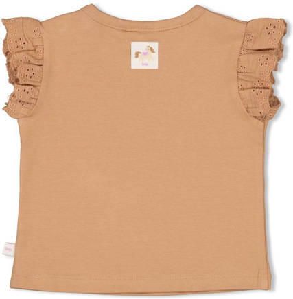 Feetje T-shirt Flower Ranch bruin Meisjes Katoen Ronde hals Tekst - Foto 2