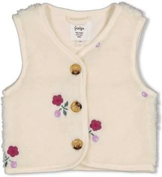 Feetje teddy gilet Afternoon Tea creme berry lila Ecru Bloemen