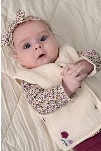 Feetje teddy gilet Afternoon Tea creme berry lila Ecru Bloemen - Foto 3