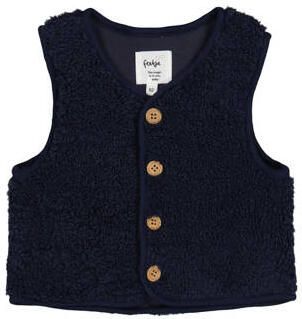 Feetje teddy gilet Built for Fun marineblauw Effen