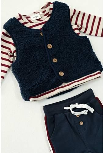 Feetje teddy gilet Built for Fun marineblauw Effen - Foto 2