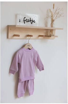 Feetje unisex wafel pyjama lila Paars Katoen Ronde hals - Foto 3