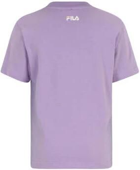 Fila T-shirt met logo violet Paars Katoen Ronde hals Logo 110 116