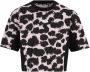 Fila cropped T-shirt zwart roze Meisjes Katoen Ronde hals Dierenprint 158 164 - Thumbnail 1