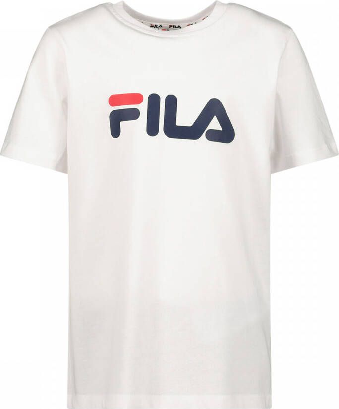 Fila T-shirt wit Katoen Ronde hals Logo 134 140