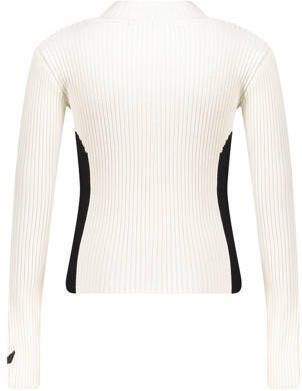 Frankie&Liberty aansluitende gebreide longsleeve crème Ecru Meisjes Viscose Opstaande kraag - Foto 4