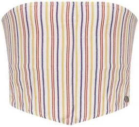 Frankie&Liberty gestreept T-shirt rood blauw geel Multi Meisjes Rayon Off shoulder 140