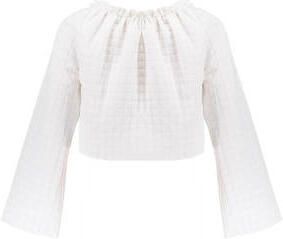 Frankie&Liberty longsleeve wit Meisjes Polyester Off shoulder Effen 140 - Foto 2