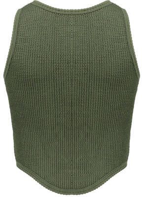 Frankie&Liberty ribgebreid T-shirt olijfgroen Meisjes Polyester Ronde hals 152 - Foto 2