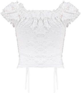Frankie&Liberty top wit Meisjes Polyester Ronde hals Effen 140
