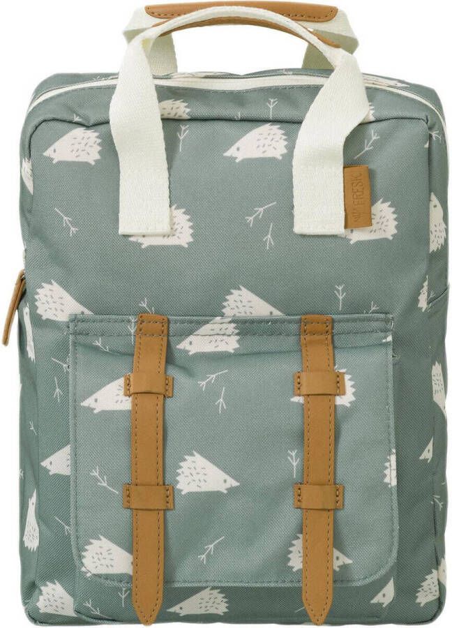 Fresk rugzak Hedghog Small met all-over print grijsblauw