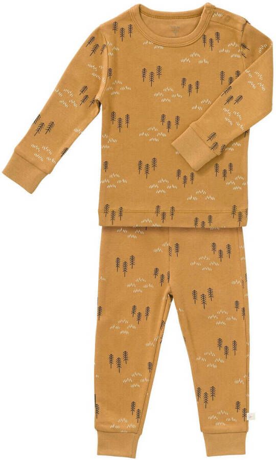 Fresk 2-delige pyjama Woods spruce yellow Geel Katoen Ronde hals 104