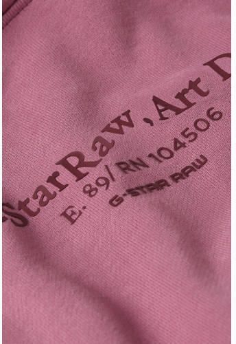 G-Star Raw hoodie hdd sweater b met tekst oudroze Meisjes Katoen Capuchon 164 - Foto 8