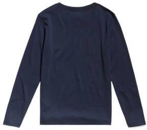 G-Star Raw longsleeve met printopdruk donkerblauw Jongens Katoen Ronde hals 176