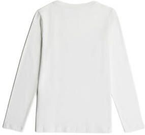 G-Star Raw longsleeve t-shirt wit blauw Meisjes Katoen Ronde hals Effen 140