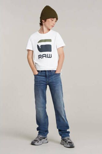 G-Star Raw Mosa Straight premium slim fit jeans faded cascade Blauw Jongens Stretchdenim 140 - Foto 8