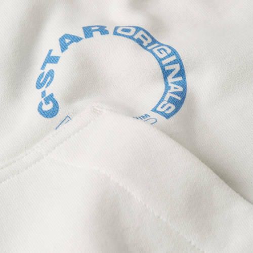 G-Star Raw sweater loose wit lichtblauw Effen 140 - Foto 3