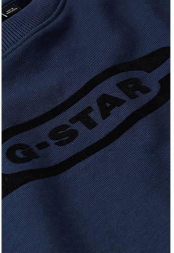 G-Star Raw sweater ub donkerblauw zwart Meisjes Katoen Ronde hals 116 - Foto 3
